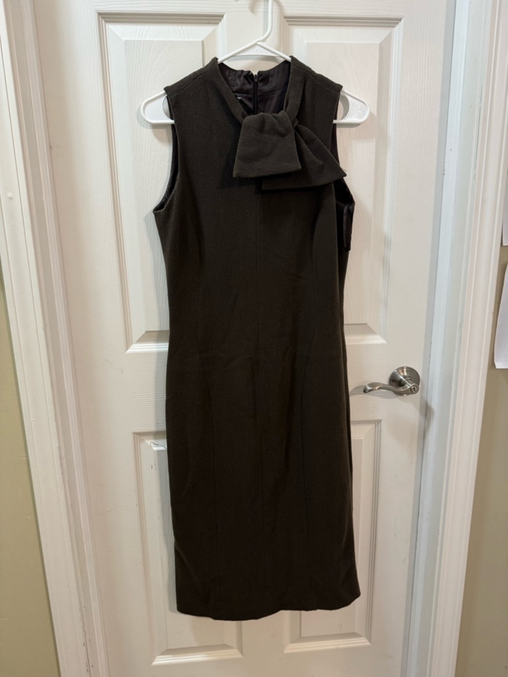 Giorgio Armani  Wool Knot Detail Midi Dress Size 40